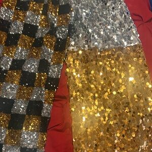 Dolce & Gabbana Gold and Silver Sequin Flare Pants